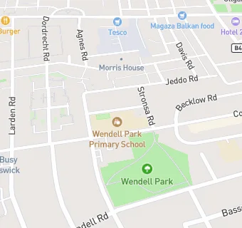 map for Wendell Park Primary School