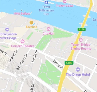 map for The bridge theatre