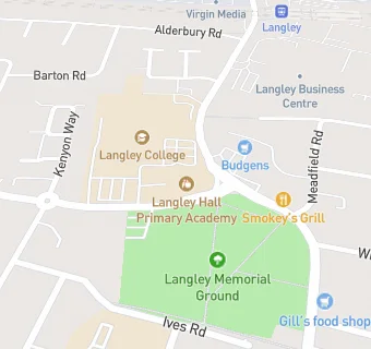 map for Langley Hall Primary Academy