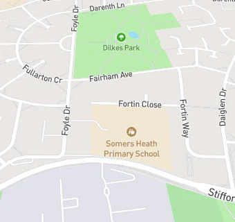 map for Somers Heath Primary School