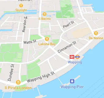 map for Wapping Tavern