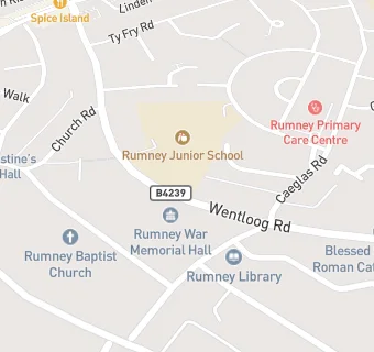 map for Rumney Infant School