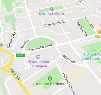 map for The London Kensington Hilton