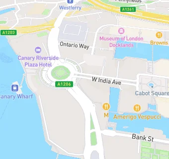 map for Chopd Westferry Circus