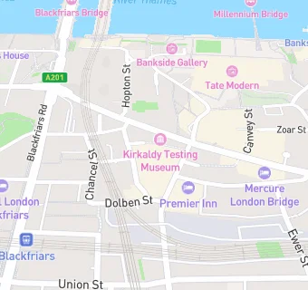 map for Hilton bankside