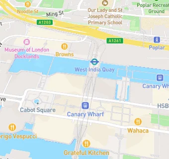 map for Blacklock Canary Wharf