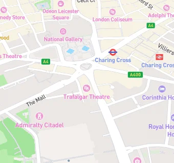 map for Trafalgar Theatre