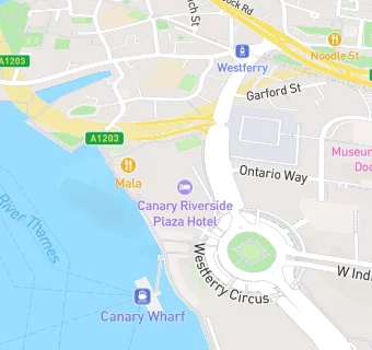 map for Canary Riverside Plaza Hotel Restaurant