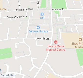 map for The Bluebells Surgery