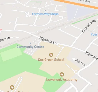 map for Cox Green School