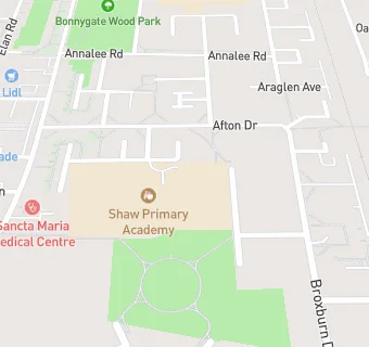 map for Shaw Primary School