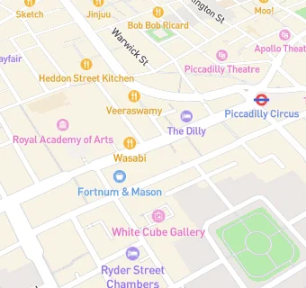 map for BAFTA 195 PICCADILLY