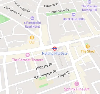 map for Notting Hill Coffee Shop