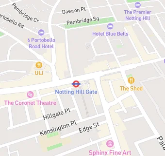 map for Leon Notting Hill Gate