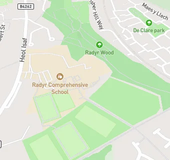 map for Radyr Comprehensive School