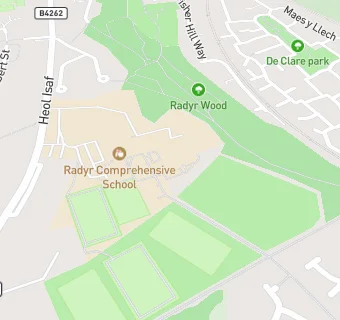 map for Radyr Comprehensive School