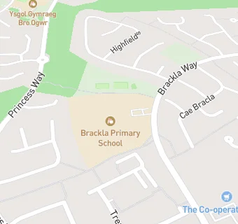 map for Brackla Primary School Canteen and Breakfast Club