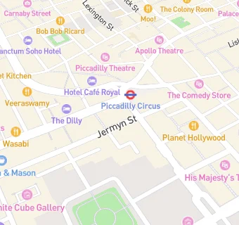 map for Jermyn Street Theatre