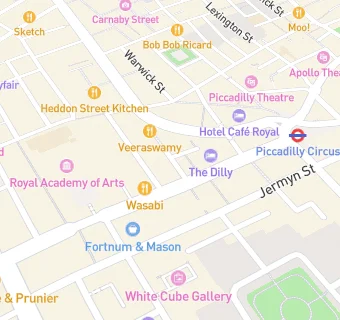 map for Pret A Manger