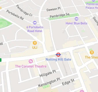 map for Notting Hill Store