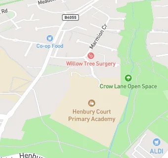 map for Henbury Court Primary School