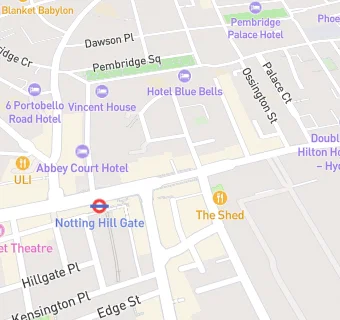 map for HEFAURE NOTTING HILL GATE