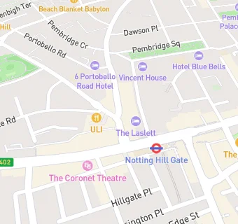 map for Kensington Temple Food Hub