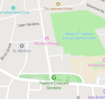 map for Wasps FC (Bar Only)