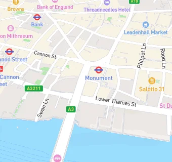 map for Pret A Manger