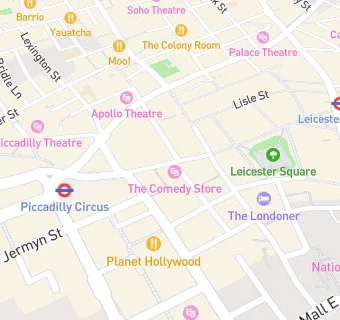 map for The Comedy Store