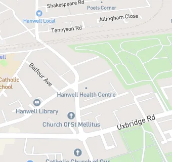 map for Hanwell Health Centre