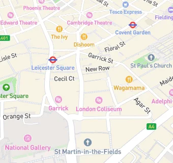 map for St Martin'S Lane Hotel