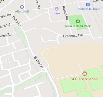 map for St Clere's School