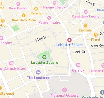 map for Odeon Leicester Square