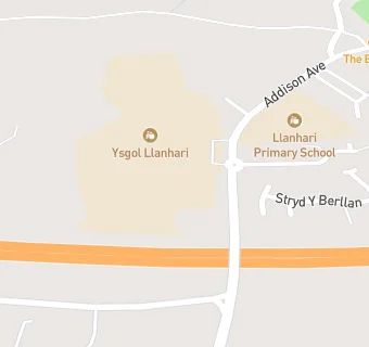 map for Ysgol Gyfun Llanhari