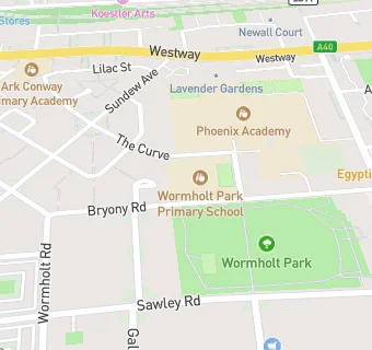 map for Wormholt Park Primary School