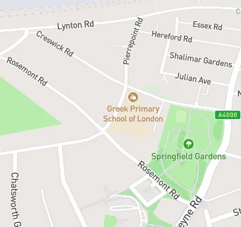 map for Greek Primary School of London