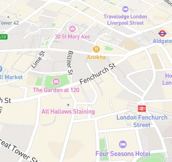 map for Pret A Manger