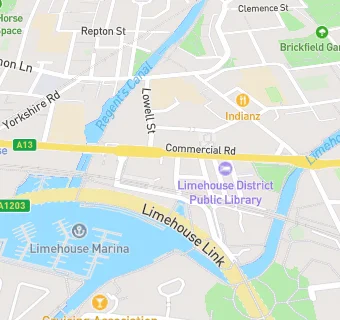 map for Via Limehouse Restaurant/Bar