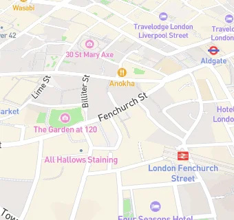 map for Veggie Pret A Manger