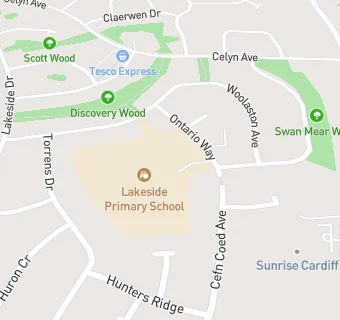 map for Lakeside Primary School