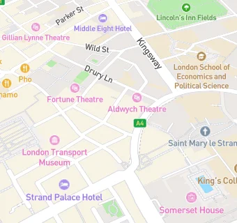 map for Novello Theatre