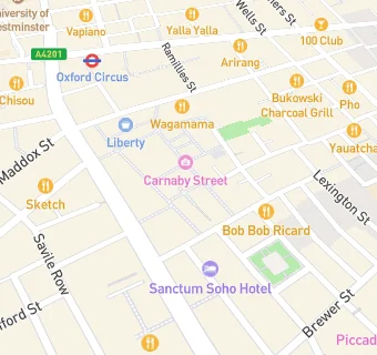 map for Dirty Bones Carnaby