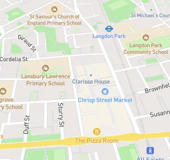 map for Chrisp Street Cupping Clinic Limited