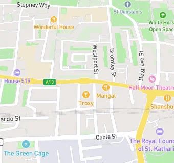 map for Troxy Restaurant