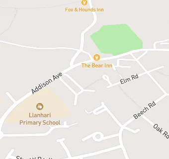 map for Llanhari Primary School