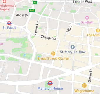 map for Bread Street Kitchen & Bar / Street Pizza