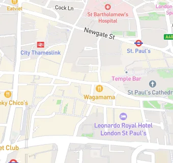 map for Wagamama