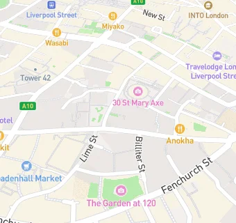 map for St Andrew's Undershaft