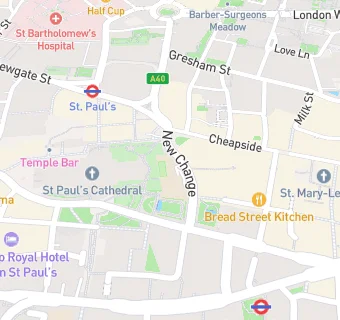 map for St Paul's Cathedral School